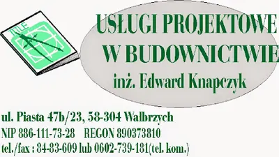 Biuro projektów - Usługi Projektowe w Budownictwie inż. Knapczyk